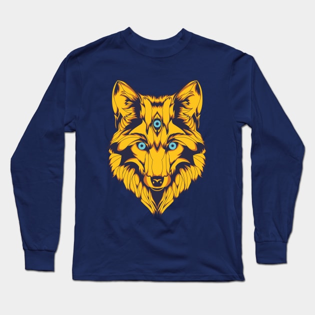 Wolf Long Sleeve T-Shirt by dotphix